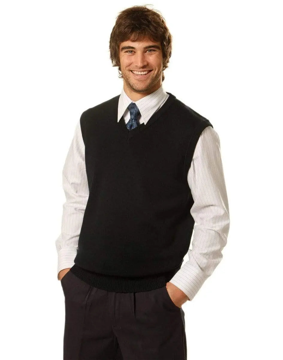 BENCHMARK Men's V-Neck Knit vest WJ02 Metro Workwear.